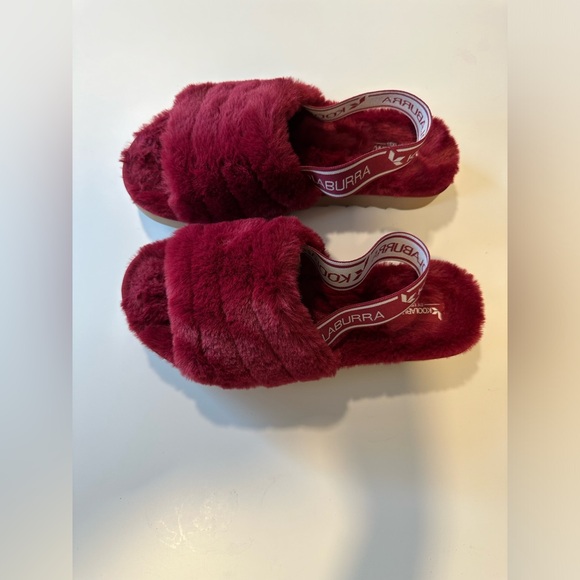 Koolaburra by UGG Fuzz’n II Back-Strap Slide Slippers in Maroon, size 9 - Picture 8 of 8
